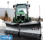 Preview: HILLTIP SnowStriker VTR Schneepflug in Grau an einem John Deere Klein-Traktor
